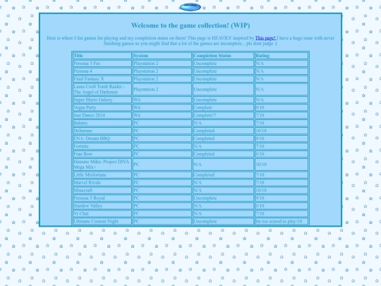 Lists/Gamelist screenshot