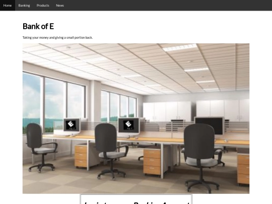 banking screenshot