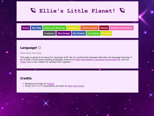 language screenshot