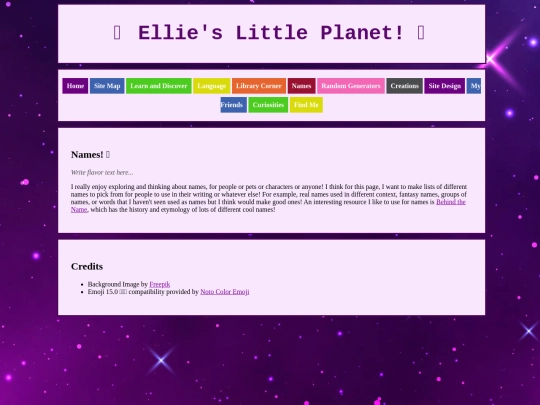 names screenshot