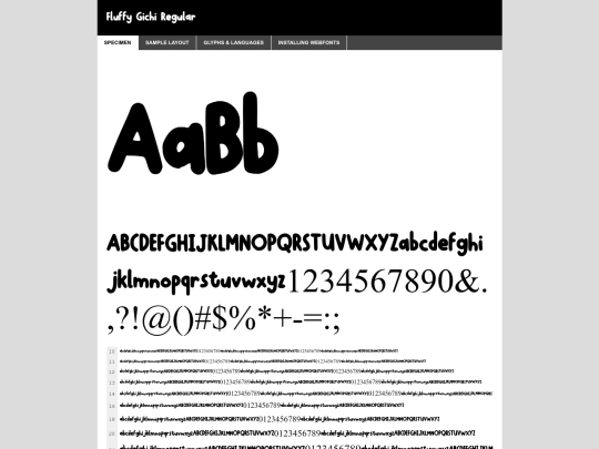 fonts/fluffygichi-regular-demo screenshot