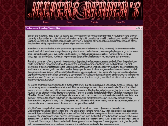 Essays screenshot