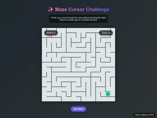 mazegame screenshot