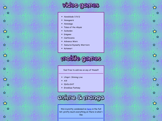 interests screenshot