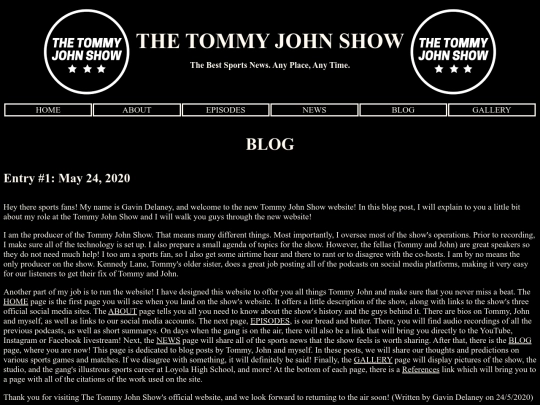 project/blog screenshot