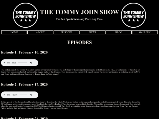 project/episodes screenshot