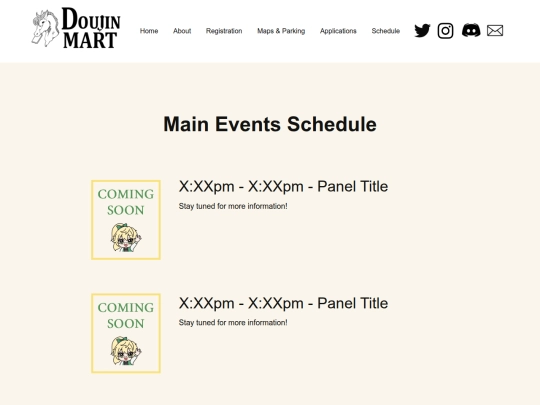 Schedule screenshot