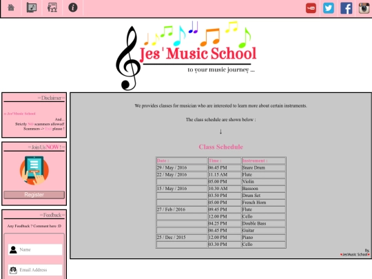 classes screenshot