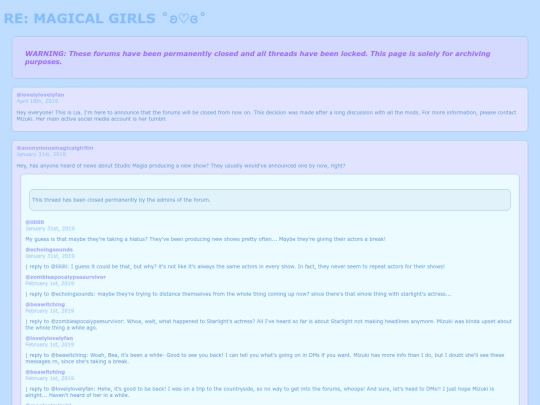 magicalgirlforums screenshot