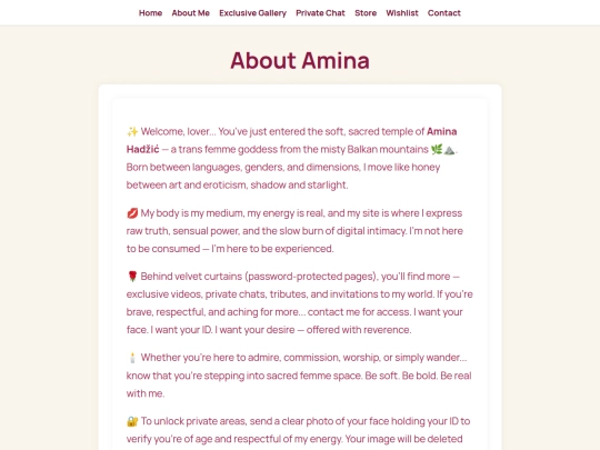 aboutme screenshot