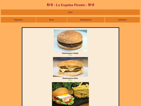 Nicolás Dusso HTML/Hamburguesas screenshot