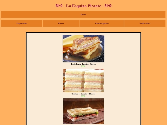 Nicolás Dusso HTML/Sandwiches screenshot