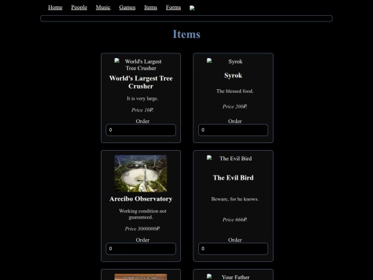 items screenshot