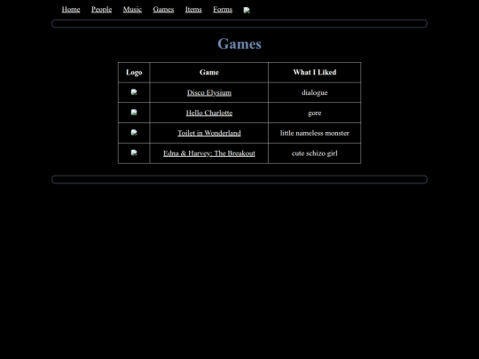 table screenshot