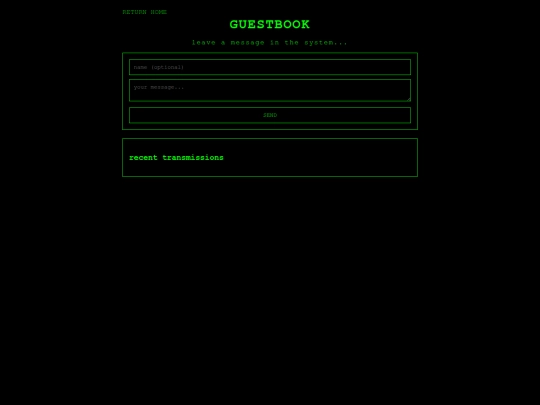 guestbook screenshot