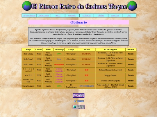 obituario screenshot