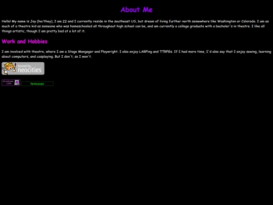 bio screenshot
