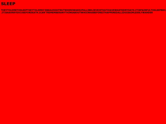 SLEEP html screenshot