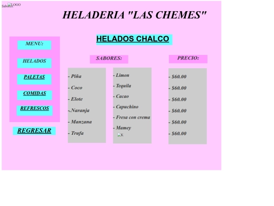 HELADOS CHALCO screenshot
