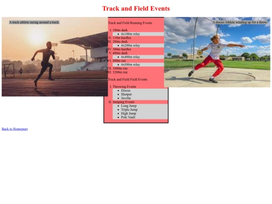 events screenshot