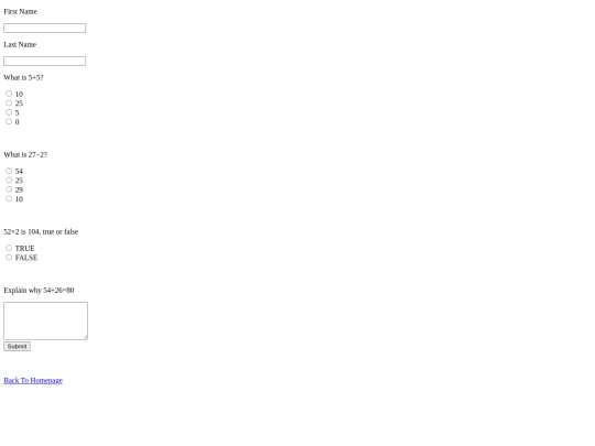 math_test screenshot