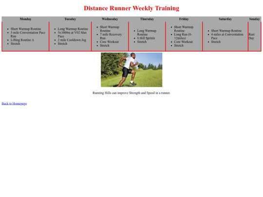 training screenshot