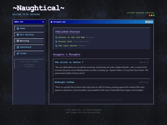 writing screenshot