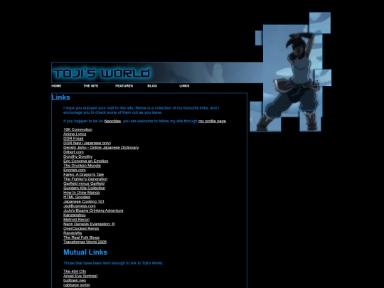 links screenshot