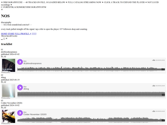discography screenshot