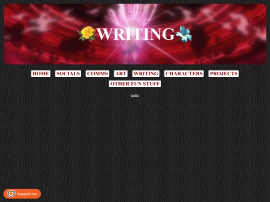 writing screenshot