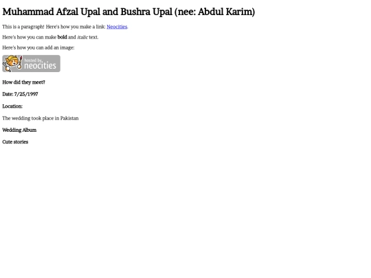 tabs/marriages/afzal-bushra screenshot