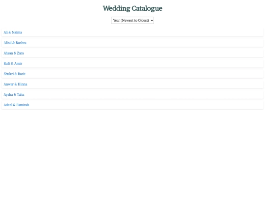 tabs/weddings screenshot