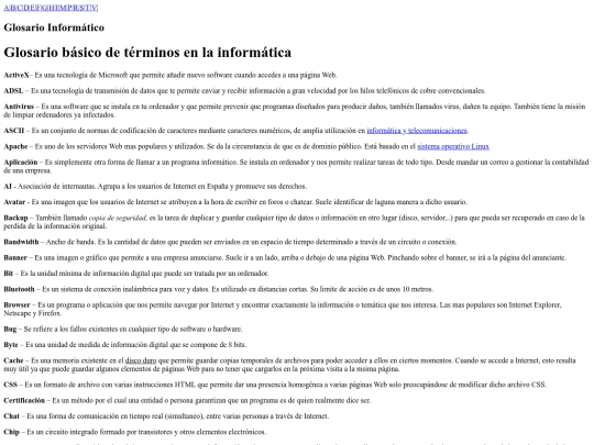 HTML/glosario screenshot