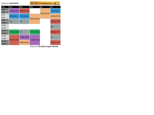 HTML/horario screenshot