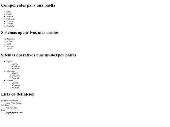 HTML/listas screenshot