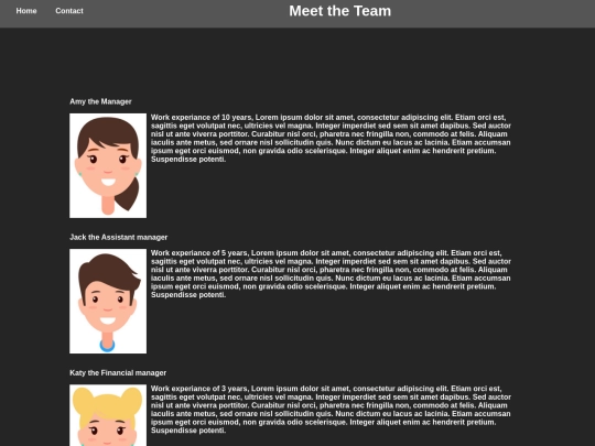 Staff/team screenshot