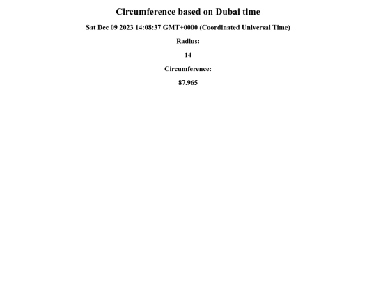 circumference screenshot