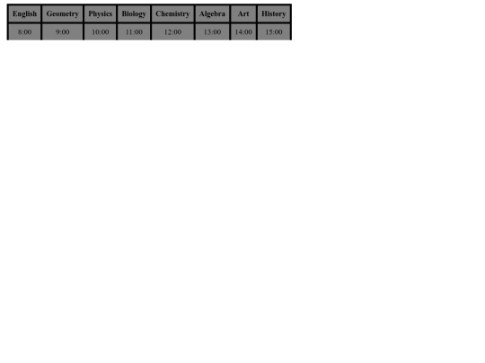 schedule screenshot