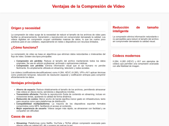 Pagina/ventajas screenshot