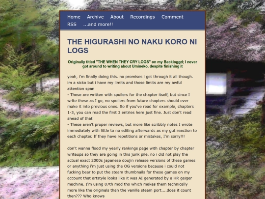 posts/HIGURASHIBLOG screenshot