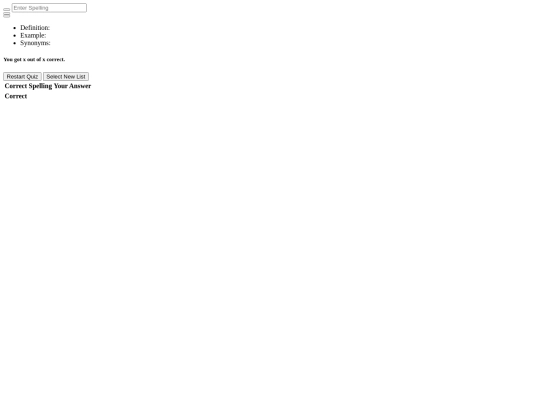 quizSpelling screenshot