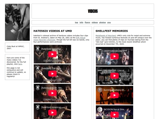 videos screenshot