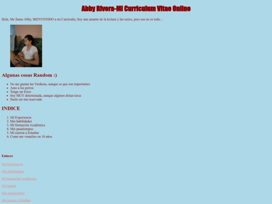 CVU/Curriculum Vitae Online screenshot