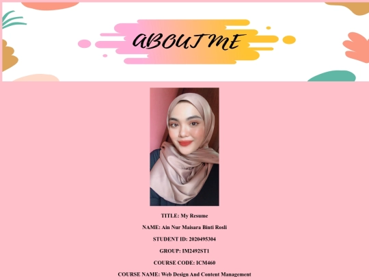 aboutme screenshot