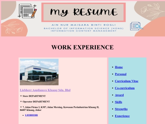 experience screenshot