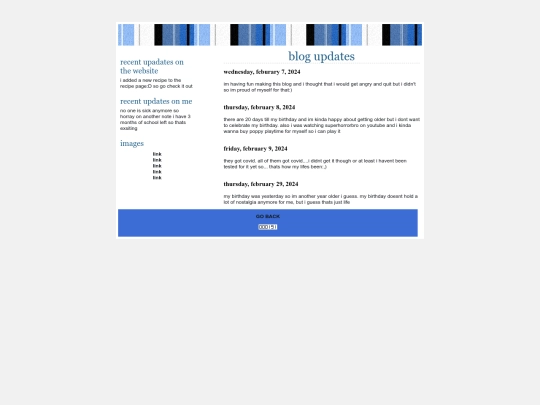 Blog screenshot