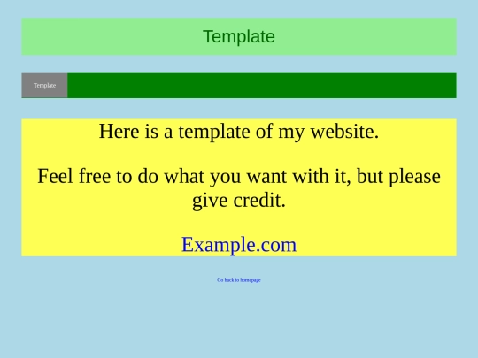 template screenshot