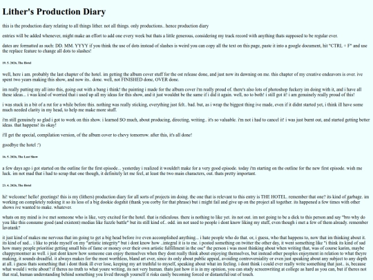production_diary screenshot