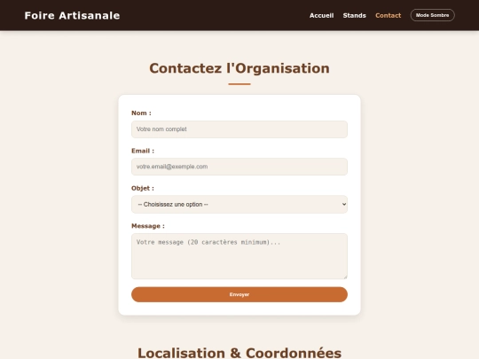 foire/contact screenshot