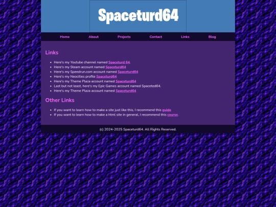 links screenshot